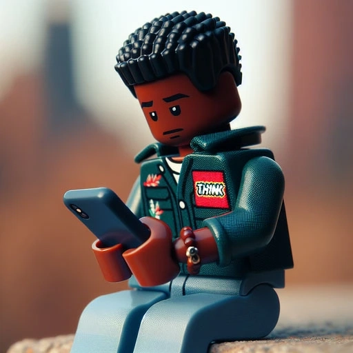 AI-generated Polaroid-style avatar in pixel art