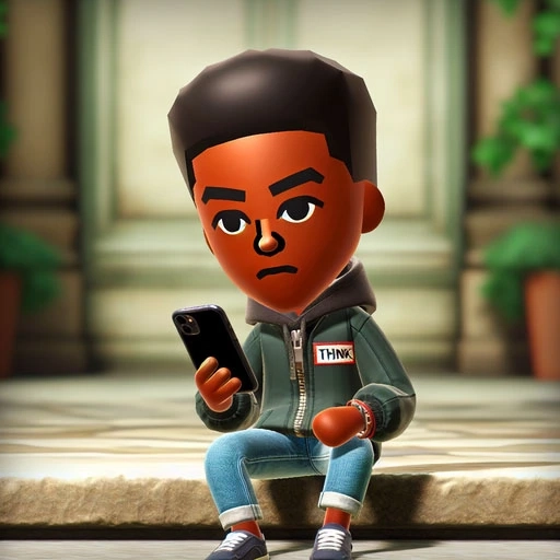 AI-generated Polaroid-style avatar in cartoon style