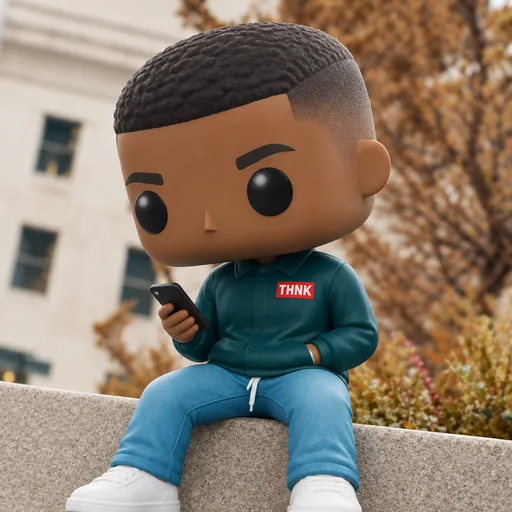 AI-generated avatar as a vinyl pop figurine